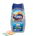 TUMS Smoothies Extra Pevnost Antacida Žvýkací tablety pro pomoc při spálení srdce, Tříděné ovoce - 60 Počet (balení po 1)