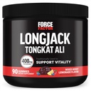 Force Factor Longjack Tongkat Ali Gummies, Tongkat Ali pro muže na podporu mužských vitality a pohonu, 400mg Tongkat Ali s BioPerine, Smíšené Berry Lemonade, 90 Gummies