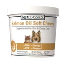 Vet Classics Losos Oil Pet dodatek pro zdravou pleť, Glossy Coats - Doplněk pro psí kabát, Kočičí Kůže dodatek - Zahrnuje Omega-3, 6, 9, Zdroj DHA, EPA - měkké Chews 90 Ct.