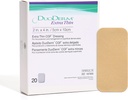 ConvaTec DuODERM Extra Thin Control Gel Formule 2 "x4" Hydrokoloidní sterilní adhezivní dresing pro superficial wounds, Low Friction, Flexibile, Latex- Free, Vodotěsný, Obdélník, Beige, 20ct Box