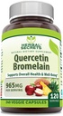 Bylinné tajemství Quercetin 800mg s Bromelain 165mg, Veggie Kapsle Dodatek 124; Non- GMO 124; Gluten zdarma 124; Made in USA (965 mg, 240, Počet)