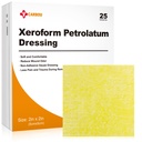 Carbou Medical Xeroform Petrolatum Dressing 2 "x2", 25 Individuální balení, non-adherent Gázové Pady, Jemné Jemné Mesh Gáze Patch pro péči o zranění, Burns, Lacerations, Kožní štěpky a chirurgické příhody