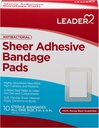 Leader Sheer Adhesive Bandage Pads, Balení Blends with Skin, Vysoce Absorbent Non-Stick Pad, pro první pomoc a Wound Care Protection, Porovnat s Band- Aid, Všechny jedna velikost 3 / 4 "x 4", 100 ct.