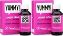 NovaFerrum Pediatrické kapky Liquid Iron Supplement pro kojence a Toddlers 4 fl oz (120 ml) - Malina Grape- balení po 2 ks