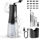 Sada na čištění uší Wax - BANKKY Electric Ear Cleaner s 7 Pcs Ušní Pick & 16 vyměnitelné Eartips a 3 čisticí režimy, Zavlažovací sada s vodou pro dospělé a děti, Safe & Efektivní