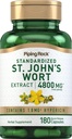 Piping Rock St. John 's Wort Kapsle 124; 4800 mg CLAS124; 180 Pills CLAS124; Extract Dodatek pro ženy a muže CLAS124; Non- GMO, gluten zdarma