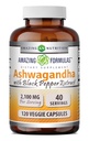 Amazing Applicas Ashwagandha Root s Black Pepper Extract Dodatek 124; 2100 Mg Per Serving Application 124; Veggie Kapsle dodatek 124; Non-GMO Creditor 124; Gluten- Free Application 124; Made in USA (1 balení, 120 Počet)
