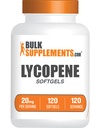 BulkSupplements.com Lycopene Softgels - Lycopene Dodatek, Antioxidanty Doplněk - Lepek zdarma, 1 Softgel per Serving (20mg), 120 Softgels (balení po 1)