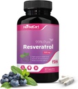 Pure Resveratrol 500mg - Antioxidant, Zdravé stárnutí a srdeční podpora