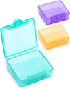 Sukuos Malé Pill Box 3 ks, Roztomilý cestovní Pill Pouzdro Denní Pill Pořadatel Portable pro kapesní kabelku pro doplňky vitamin Fish Oil, Snadno čisté