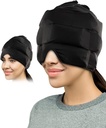 Bolest hlavy a Migréna Relief Ice Cap 124; Patentovaná Úzká bolest hlavy Relief Klobouk pro migrény, Chemo, Sinus Relief, Napětí hlavy 124; Pohodlné, Stretchy, Dark, Dlouhé trvání studené terapie