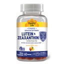 Country Life Lutein Gummies s Lutemax 2020, 60 Ct, Žvýkací přírodní Oko Supplement, Marigold Lutein, Zeaxanthin, Oční zdraví a makulární podpora, Non- GMO, Přírodní ovoce Pectin, Vegan