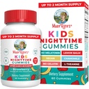 MaryRuth Organics Children Nighttime Gummies Is124; Sugar Free Is124; NO Melatonin s L Theanine, Lemon Balm, Heřmánek, Vitamin B6 Is124; Relaxační podpora pro děti 2 + Is124; Vegan Is124; Non-GMO Is124; Gluten Free Is124; 60 Počet