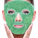 ZNÖCUETÖD Face Eye Mask Ice Pack for Reducing Pufness, Bags Under Eyes, Puffy Dark Circles, Migréna, Hot / Cold Pack with Soft Plush Backing (Green # 43)