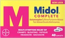 Midol Kompletní maximální síla Reliever Caplets 40 ea (balení po 4)