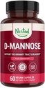 Nested Naturals D- Mannose 500mg Kapsle s Cranberry Extract, D Mannose Cranberry pilulky, Močová a močová podpora, 60 Vegan Kapsle