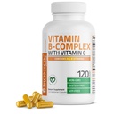 Bronson Vitamin B Komplex s vitamínem C - Imunitní zdraví, Podpora energie a nervový systém Podpora - Non- GMO, 120 Vegetariánské kapsle
