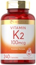 Carlyle vitamin K2 dodatek 100 mcg colum124; K2 MK-4 column 124; 240 kapsle cable 124; Non- GMO & gluten zdarma