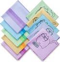 10 Pack Roztomilý Kitty Cat Design Multicolor Mikrovlákna Čištění oblečení pro čištění brýle čočky sluneční brýle a mobilní telefon Krásně Designer Barvy modrá růžová žlutá fialová fialová oblečení Wipes