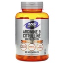 Nyní Foods Arginine 500 mg s Citruline 250 mg- 120 Kapsle