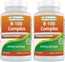 Nejlepší Naturals B 100 Complex 120 Tablet (B Complex Vitamíny) (120 Počet (Balení po 2))