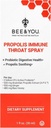 Bee and You Propolis and Probiotic Throat Spray with Ginger, Imunite Support, Digestive Health, Antioxidants, Keto, Paleo, Gluten- Free, 1 Fl oz