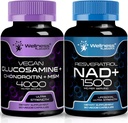 WELLNESS LABSRX Glucosamine Chondroitin MSM PHARMA124; NAD dodatek Kapsle