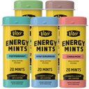 Viter Energy 40 mg Coffeine Mints - Cukr zdarma, B Vitamíny, Vegan, Zvyšuje rychlé energetické upozornění zaměření, Caffeinované Nootropní Doplněk pilulky (Variety Flavors, 20ks, 5 Pack, 100ks Celkem)