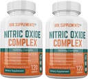2 Lahvičky Komplex oxidu dusnatého 3500mg per Serving L- Arginin HCL AAKG AKG Alfa Ketoglutarát Citrulline Malate 240 Celkové tobolky