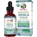 MaryRuth Organics - USDA Organic Brain Nootropní dodatek pro dospělé s Ginkgo Biloba & Astragalus curren124; Focus & Adrenal Support current 124; Brain & Memory Drops current 124; Vegan current 124; Non- GMO current 124; Gluten Free current 124; 30 Servings