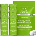 Viter Energy Original Caffeine Mints Spearmint Flavor 6 Pack a 1 / 2 Pound Bulk Bag Bundle - 40mg Caffeine, B Vitamíny, Cukr zdarma, Vegan, Powerful Energy Booster pro Focus a Alerness