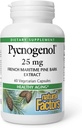 Přírodní faktory Pycnogenol 25 mg, Antioxidant Podpora zdravého stárnutí, 60 Kapsle