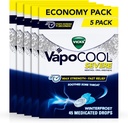 Vicks VapoCool Těžké Sore Throat Drops, Max síla Menthol, Soothes Sore Throat Pain, Winterfrost Flavor, 225ct (5- balení po 45ct)