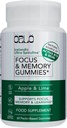 Orlo Focus & Memory Gummies - Nootropní dodatek pro dospělé s Lví hřívou, L- Theanin, Fosfatidylserin, Spirulina, Vitamin B6 & B12 Methylkobalamin (60 Gummies)