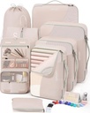 10 Set / 8 Set Balení Kuby pro cestování, Dárky pro ženy maminka, Anti- Tearing Suitcase Organizátor pro zavazadla s boty a zavěšení toaletní tašky, OlarHike Dovolená Essentials & příslušenství pro výletní loď, krém