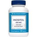 Vitamin Shoppe Inositol 650MG, podporuje zdravou funkci jater a buněk (100 tobolek)