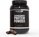 Proteinový prášek Ashwagandha - 24g čokoládový proteinový prášek - prášek syrovátkového proteinu s práškem Ashwagandha - bez přidaného cukru a glutenu - 25 Služeb