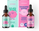 JoySpring imunitní kapky & vitamin D Bundle 124; Děti Vitamíny přirozeně sourced, Non- GMO, non-alkoholické tekuté formule, Imunity Health Support PHAR124; Vegan & Vegetariánské doplňky