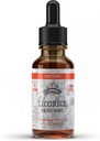Licorice Tincture, Organic Licorice Extract (Glycyrrhiza Glabra) Sušený kořen, bylinný dodatek, Non- GMO in Cold- Pressed Organic Zeleninové Glycerin 4 oz, 670 mg