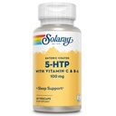 SOLARAY 5 HTP dodatek s vitaminem C & B-6 - Spánkový dodatek a podpora sytézy serotoninu - Laboratoř ověřená, 60denní záruka vrácení peněz - 60 Služeb, 60 Enteric Coated VegCaps