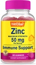 WellYeah Zinkové gumové 50 mg - Podporuje zdravé imunitní funkce a antioxidantní zdraví - Přírodní Berry Flavor - Gluten- Free, GMO- Free - Žvýkací gumový doplněk stravy - 60 gumové