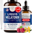 Tekutý melatonin pro dospělé a děti 6 let nahoru - 3 mg melatonin Kapky Extra síla tekutá spánková pomoc - Rychlé Absorbtion, Malina Vanilla Flavor Melatonina - 2oz, 2- Month Supply, Made in USA