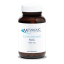 Metabolická údržba NAC 600 mg Kapsle - N- Acetyl Cystein 600 mg doplněk pro podporu jater a imunitního systému - Antioxidant Defense for Men and Women 50 + - 60 Kapsle