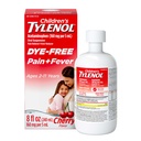Dětská tylenol Liquid Pain Relief & Fever Medicine, Oral Suspension, Dye- Free, Acetaminophen, No Aspirin, No Ibuprofen, No High Fructosa Corn Syruption; Cherry Flavor, 8 fl. oz.; Balení po 1
