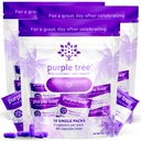 Purple Tree Post- Celebration Wellness 124; Podpora jater, Hydration & Doplovač 124; Dihydromyricetin DHM, Mléko Thistle, Electrolytes, Vitamíny 124; Bachelorette & Bachelor Party Kits, 30 Packets (120 pilulky)
