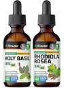 BIO KRAUTER Holy Basil Tincture 2 Fl. Oz. & Rhoddiola Rosea Tincture 2 Fl. Oz.