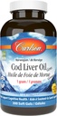 Carlson Labs Cod Jaterní olej, nízký vitamin A, 230mg Omega-3, 300 Počet
