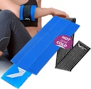 Ice Pack Wrap with elastic strap by Kinetic Labs - Hot Cold Gel Pack for Injuries - Reuse Ice Pack for Neck Foot Ankle Head Wrist Leg Ramender Arm Thigh Knee Surgery (Regular)