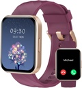 RUIMEN Smart Hodinky pro ženy muže (Odpověď / Make volání) Kompatibilní s iPhone / Android telefony, 1.85 "HD Screen Fitness Tracker Heart Rate Monitor 100 + Sports Tracker Watch Vodotěsné (Purple)