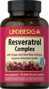 Lindberg Resveratrol Dodatek 124; 120 Kapsle 124; Komplex s Grape Seed a červené víno Extract 124; Non-GMO, gluten zdarma